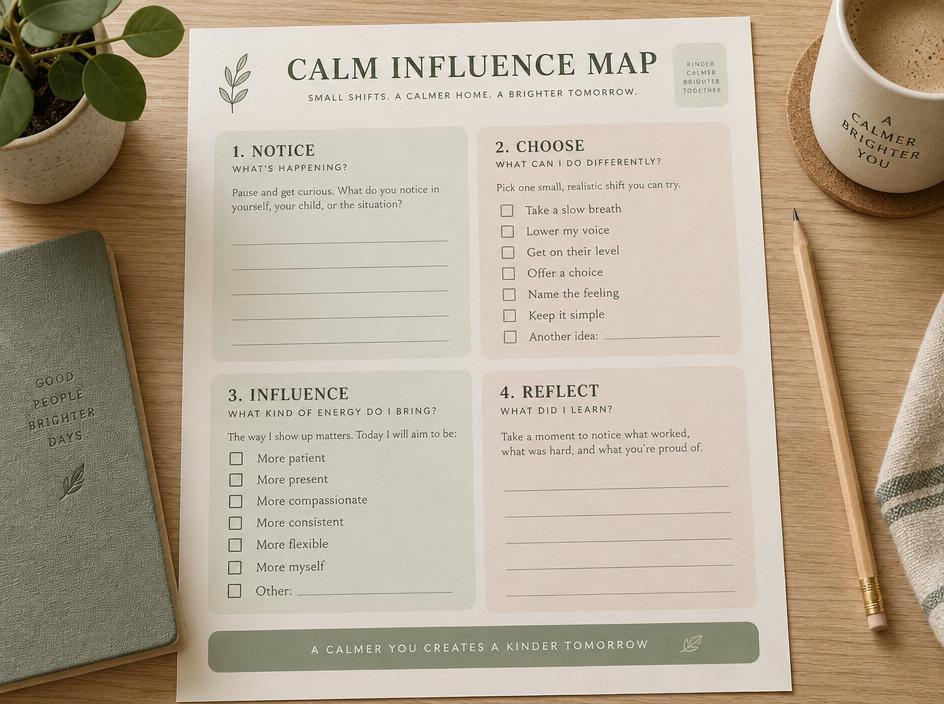The Calm Influence Map printable worksheet